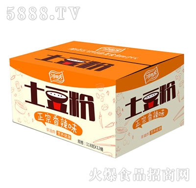 鴻四方桶裝速食土豆粉香辣味112gX12桶