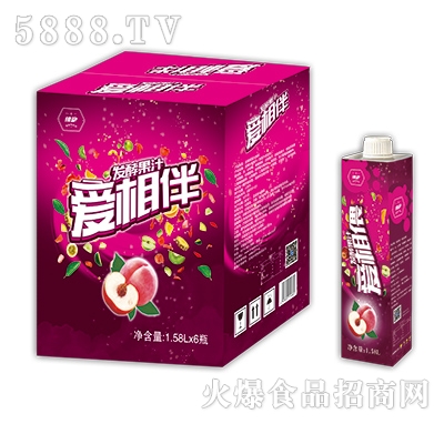 情動(dòng)愛(ài)相伴水蜜桃果汁飲料1.58Lx6瓶
