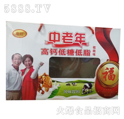 豪旺中老年高鈣低糖低脂核桃味風(fēng)味飲料（箱）
