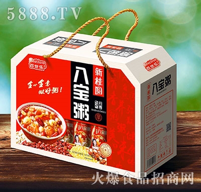 百世樂(lè)新桂圓八寶粥屋頂禮盒