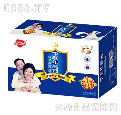 金嬌陽(yáng)中老年高鈣核桃風(fēng)味飲料250ml箱子
