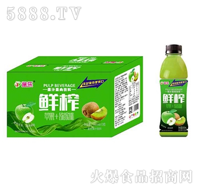途樂鮮榨蘋果+獼猴桃復(fù)合果汁550mlx15瓶