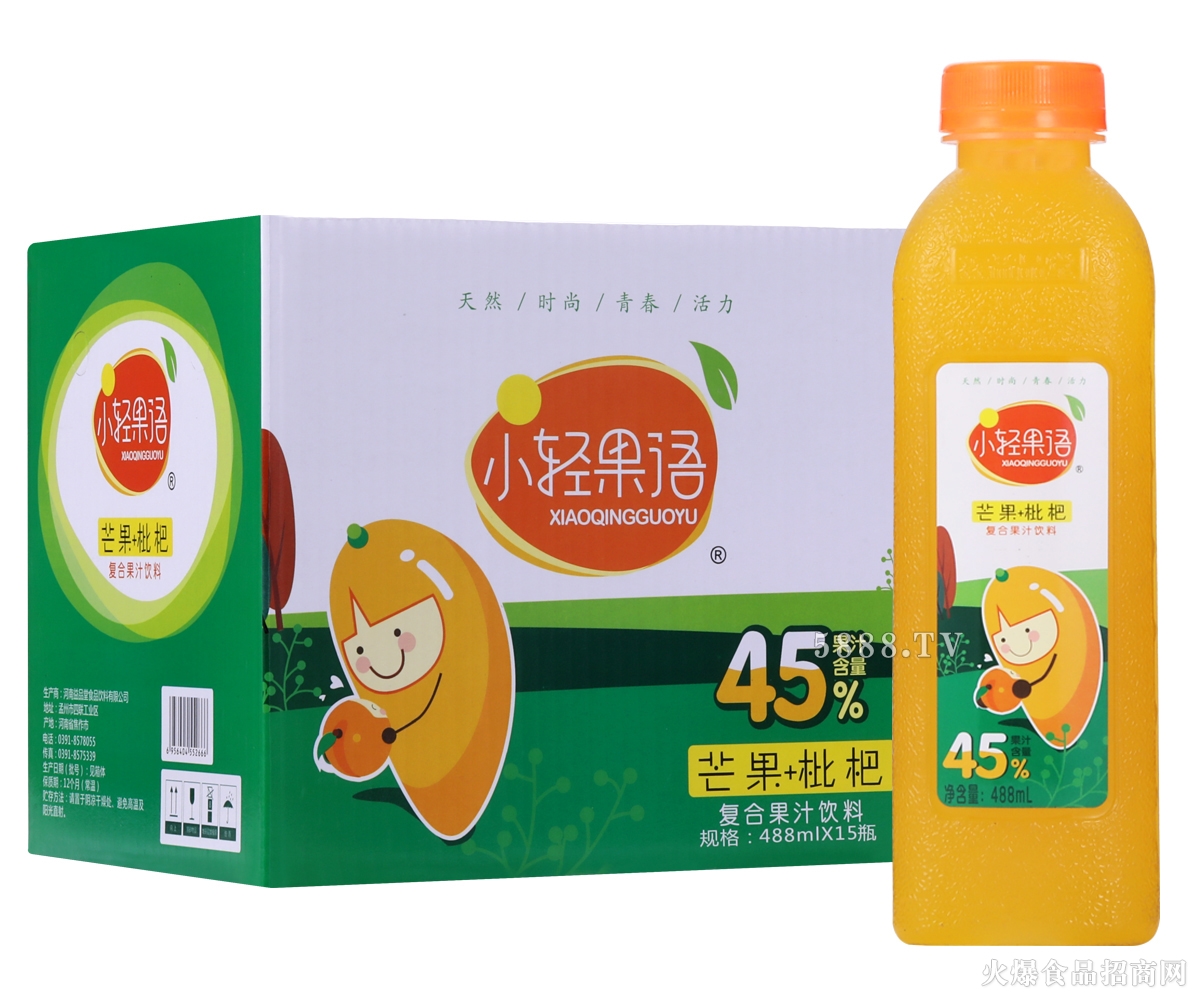 小輕果語芒果+枇杷復合果汁488mlx15瓶