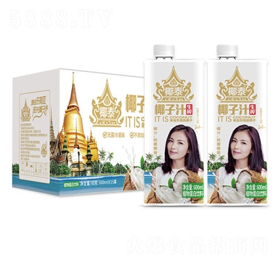 椰泰生榨椰子汁600mlX15