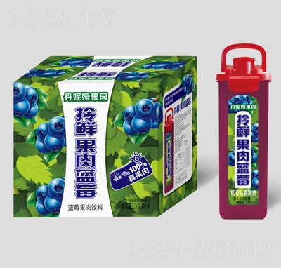 丹妮姆果園拎鮮果肉藍莓果肉飲料