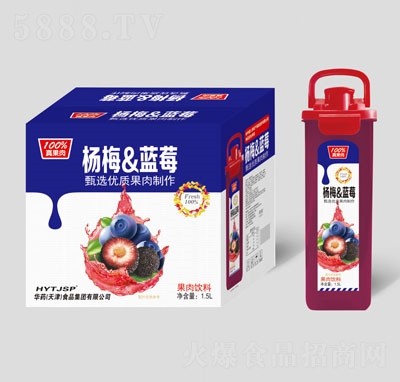 龐迪楊梅&藍莓果肉飲料