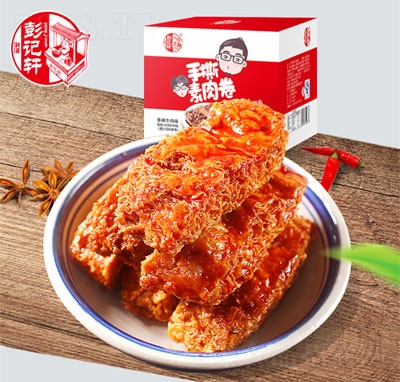 彭記軒手撕素肉卷（箱裝）