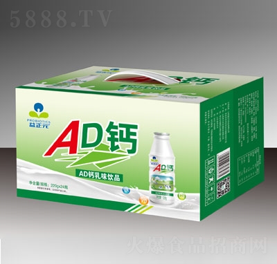 益正元AD鈣乳味飲品箱裝220gX24瓶