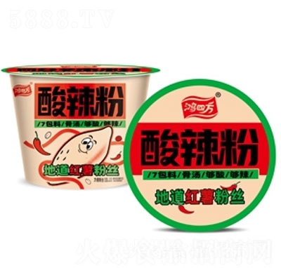 鴻四方酸辣粉地道紅薯粉絲127g
