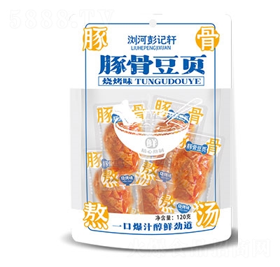 彭記軒豚骨豆頁燒烤味休閑零食120g