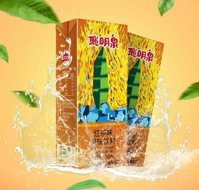 聰明泉果味飲料利樂(lè)包果汁招商代理紅茶味風(fēng)味飲料250ml