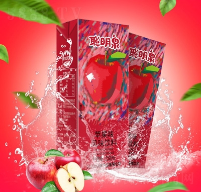 聰明泉果味飲料利樂(lè)包果汁招商代理蘋果味風(fēng)味飲料250ml
