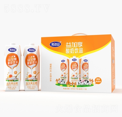 完達(dá)山益加享酸奶飲品黃桃燕麥味1.06千克X12盒
