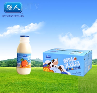 強(qiáng)人酸酸乳鮮橙味260ml4支6排