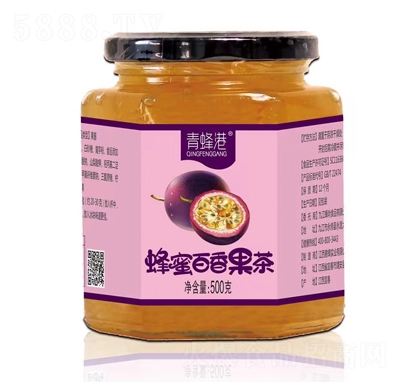 青蜂港蜂蜜百香果茶500g