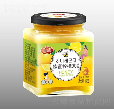 蜂香緣蜂蜜檸檬茶休閑飲品招商果醬沖飲品248克
