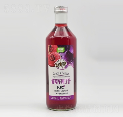 韓巢風尚葡萄車厘子汁復合果汁飲料1L