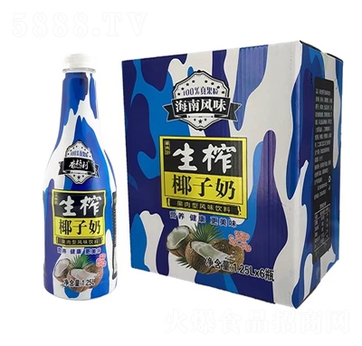 香格利迷彩生榨椰子奶1.25LX6瓶