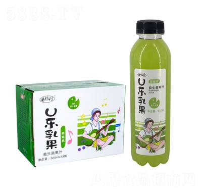 香格利U樂乳果益生菌獼猴桃味果汁飲料500mlX15瓶