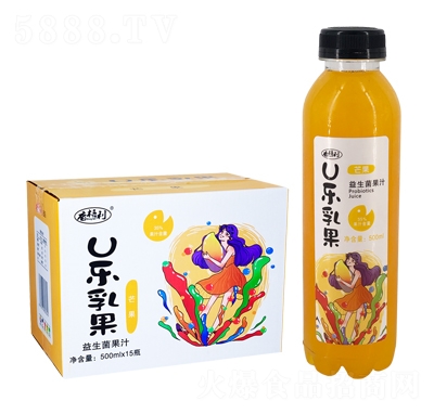 香格利U樂乳果益生菌芒果味果汁飲料500mlX15瓶
