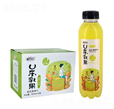 香格利U樂乳果益生菌菠蘿+蘋果味果汁飲料500mlX15瓶