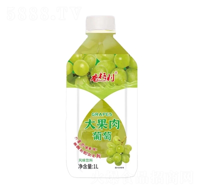 香格利大果肉葡萄風味飲料1L