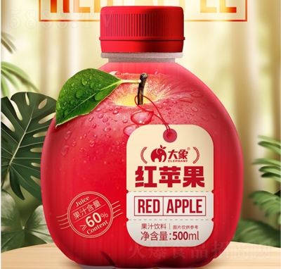 大象紅蘋(píng)果果汁飲料500ml