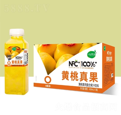 小輕果語黃桃果肉復合果汁飲料488mlX15瓶