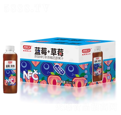 吉彩頭藍莓+草莓復(fù)合果汁飲料500mlX15瓶