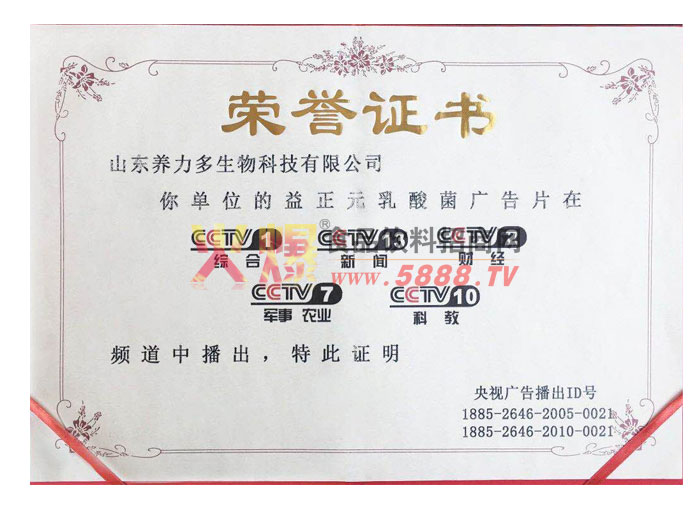 榮譽證書
