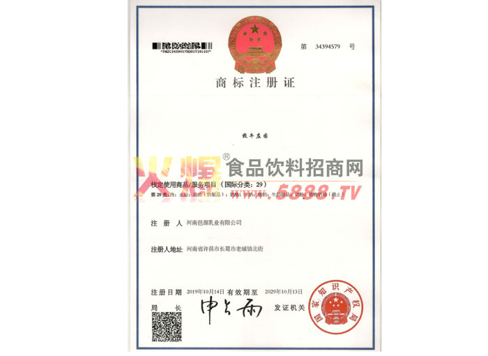 公司商標(biāo)注冊證