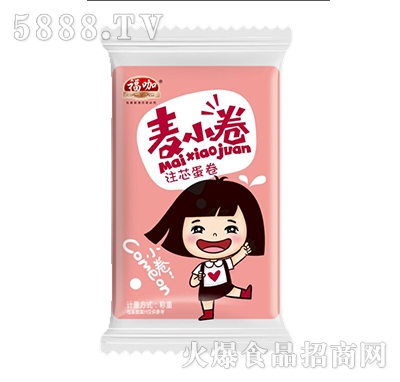 福咖麥小卷注芯蛋卷紅色包裝