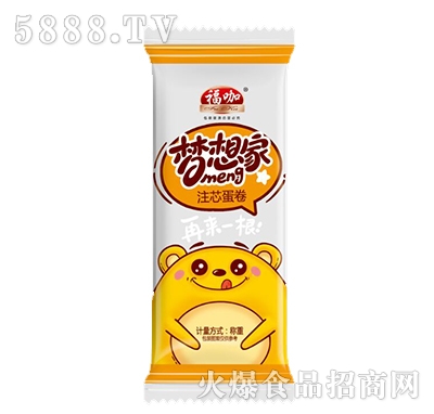 福咖夢(mèng)想家注芯蛋卷黃色包裝