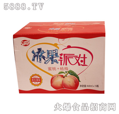 酷e百冰果派對(duì)蜜桃+楊梅混合果味汽水