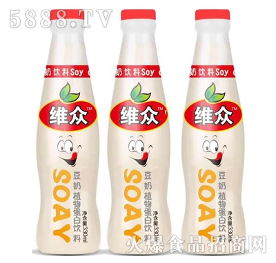 維眾豆奶蛋白植物飲料330ml
