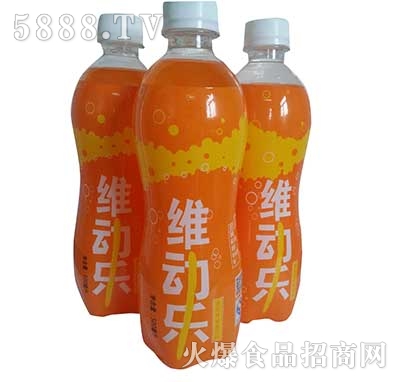 500ml酷e百維動(dòng)樂(lè)香橙味碳酸飲料
