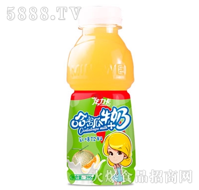 龍力卡哈密瓜牛奶乳味飲料390ml