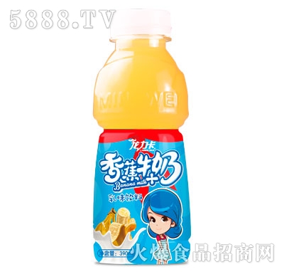 龍力卡香蕉牛奶乳味飲料390ml