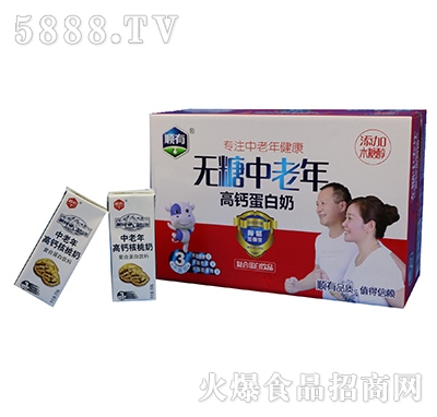 順有無(wú)糖中老年高鈣蛋白奶