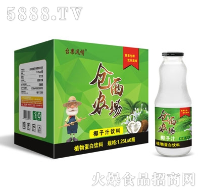 倉西農場椰子汁飲料1.25LX6瓶