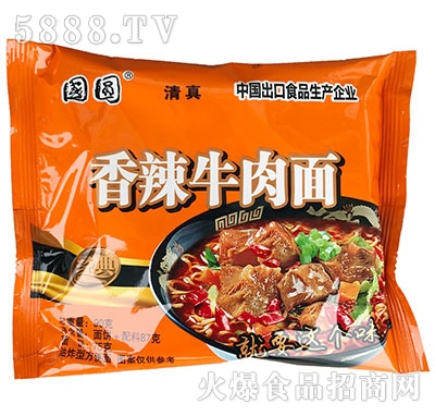 國(guó)圓香辣牛肉面90g