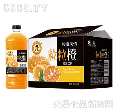 2L×6玉川果先生粒粒橙水果飲料