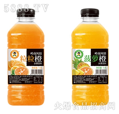 1L×12玉川果先生粒粒橙、菠蘿橙水果飲料