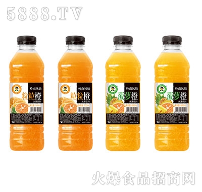 600ml×15玉川果先生粒粒橙、菠蘿橙水果飲料