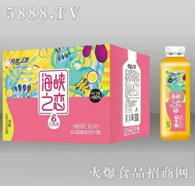 海峽之戀百香果益生菌發(fā)酵復合果汁飲料480mlx6瓶
