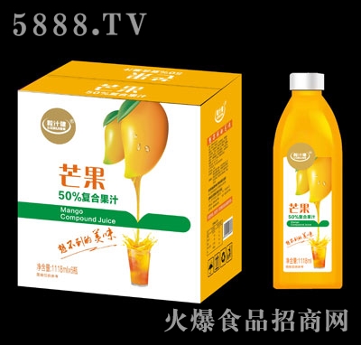 粒汁健芒果50%復合果汁1118mlX6