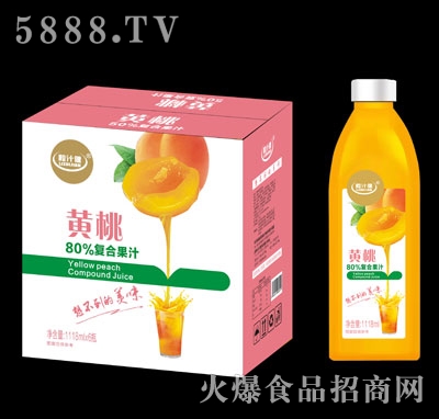 粒汁健黃桃80%復合果汁1118mlX6