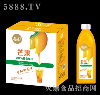 粒汁健芒果80%復合果汁1118mlX6