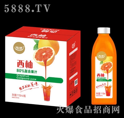 粒汁健西柚80%復合果汁1118mlX6