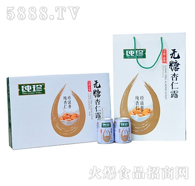 純珍無(wú)糖杏仁露植物蛋白飲料240ml